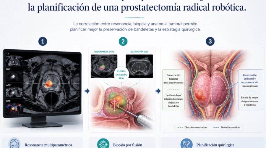 Cómo una biopsia por fusión mejora la planificación de una prostatectomía radical robótica